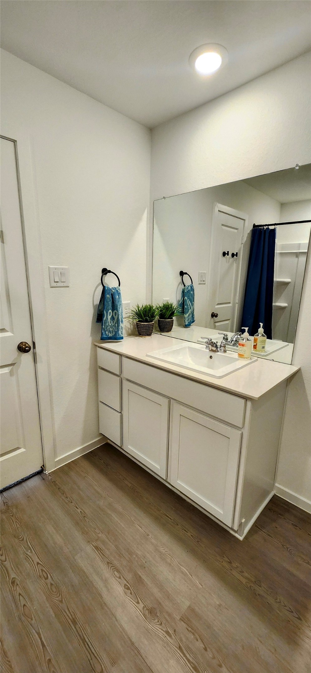 10288 Prairie Dunes Lane Cleveland, TX 77327 - Photo 9 of 15 a en suite bathroom with a granite countertop sink and a mirror