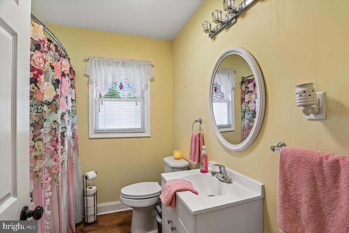 321 North 3rd Street Oakland, MD 21550 - Photo 26 of 48 a bathroom with a toilet a sink and a mirror