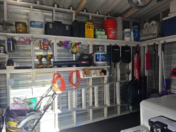 a view of storage and utility room