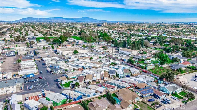 an aerial view of a city with lots of residential buildings