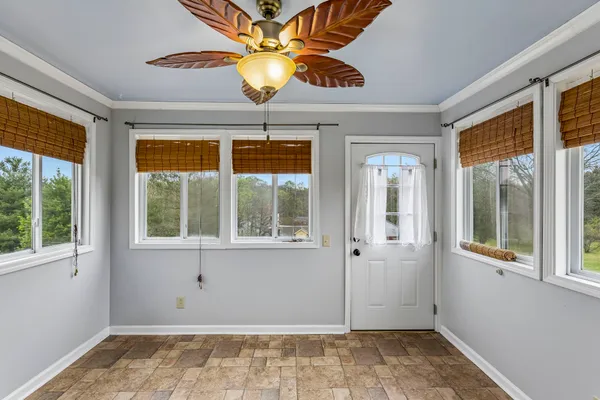 an empty room with a window