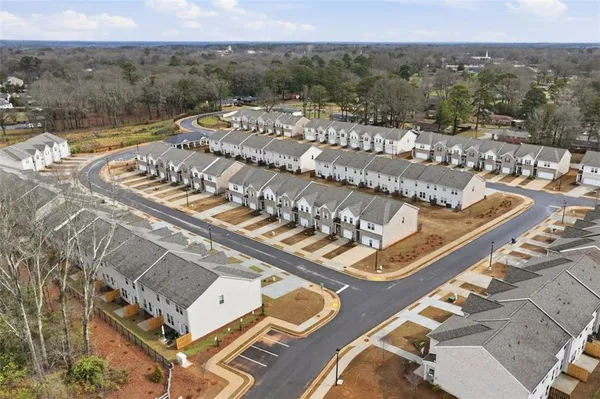 a view of a city with tall buildings