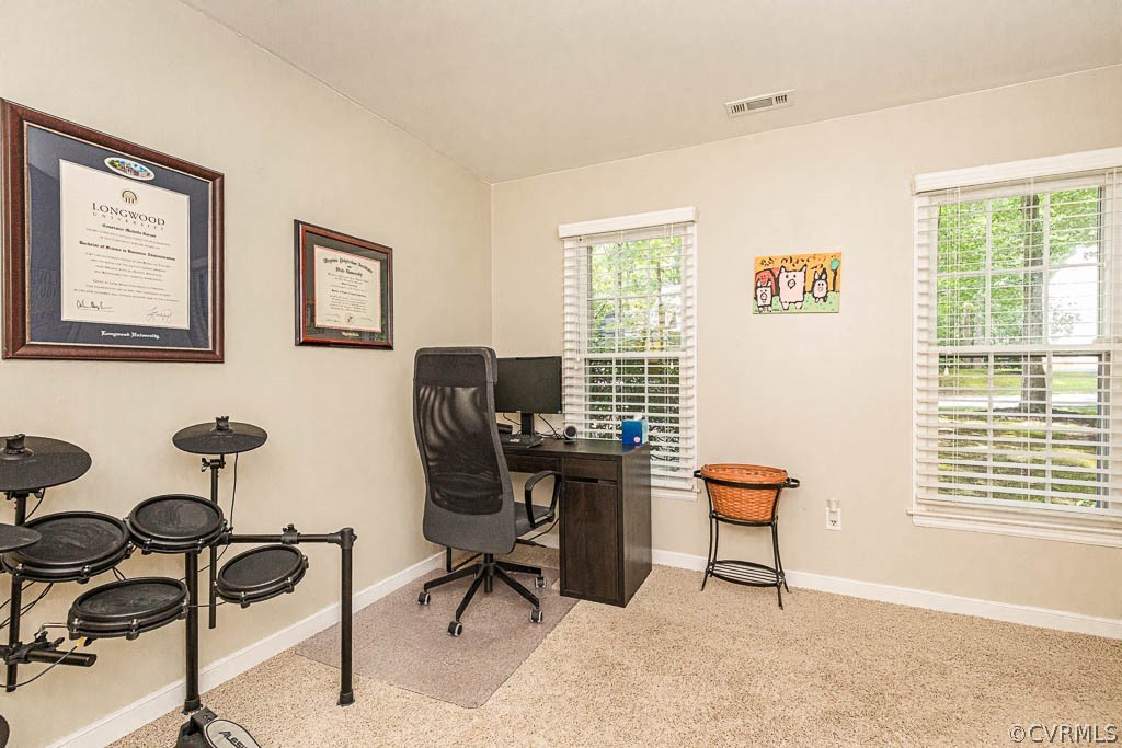 5817 Mill Spring Road Midlothian, VA 23112 - Photo 23 of 29 a view of a workspace with furniture and a window