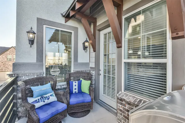 a outdoor living space with patio furniture