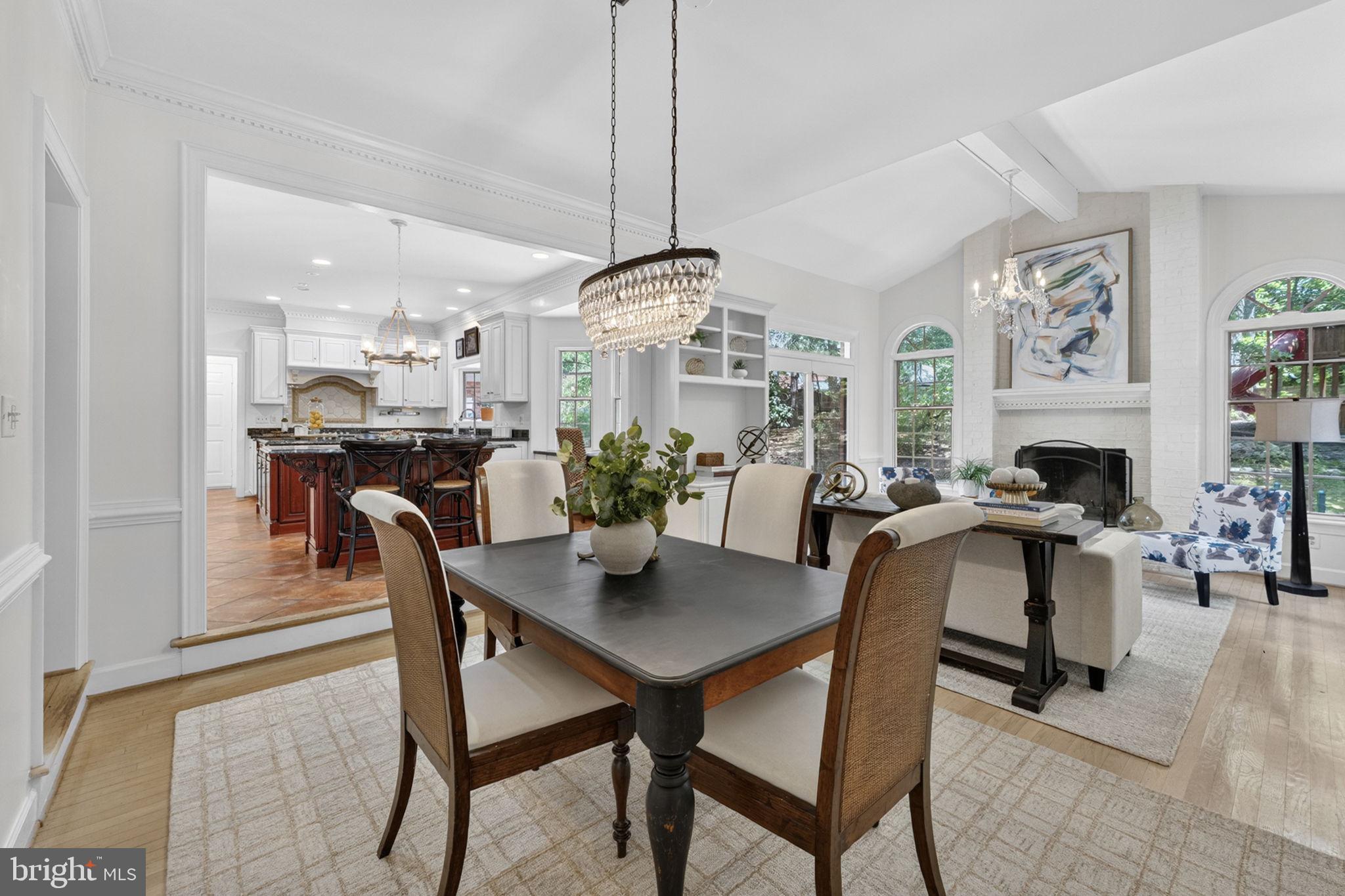 4531 Den Haag Road Warrenton, VA 20187 - Photo 19 of 103 a view of a dining room with furniture and chandelier