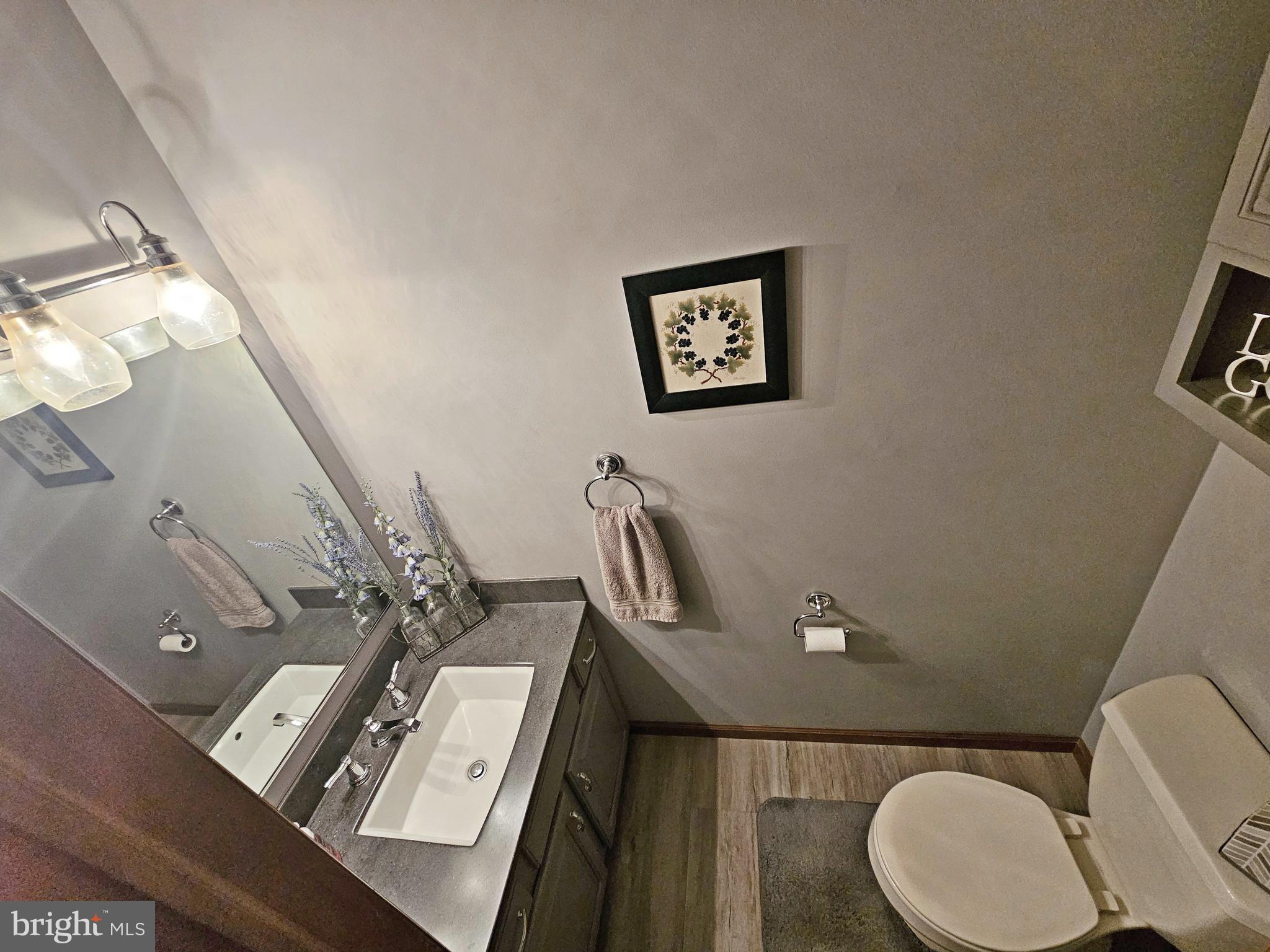 402 Snyder Hill Road Lititz, PA 17543 - Photo 27 of 35 a bathroom with a toilet a sink and mirror
