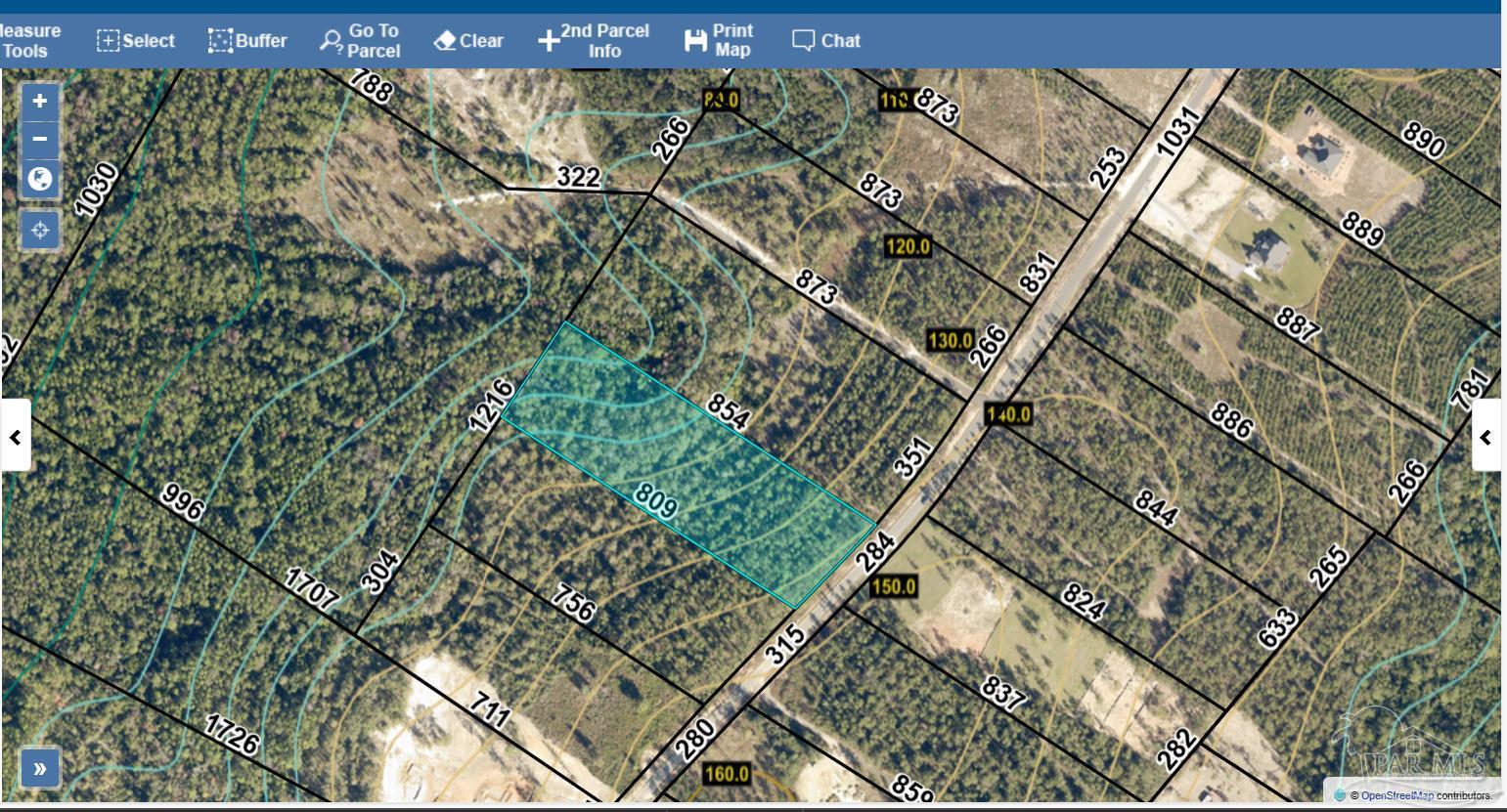 Br Lot 36 Buffalo Ridge Road Pace, FL 32571 - Photo 4 of 19 Elevation drop from ~140'-100'