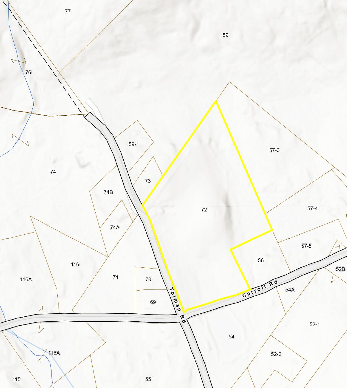 375 Tolman Road Warren, ME 04864 - Photo 1 of 1 375 Tolman Rd - Tax Map Highlighted lot