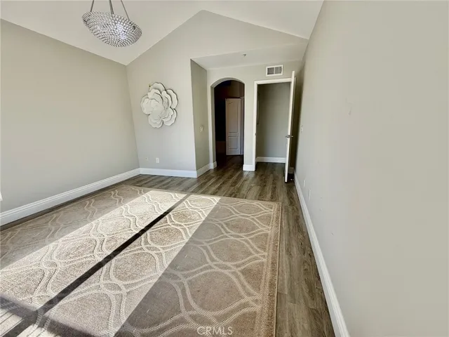 a view of a hallway with entryway