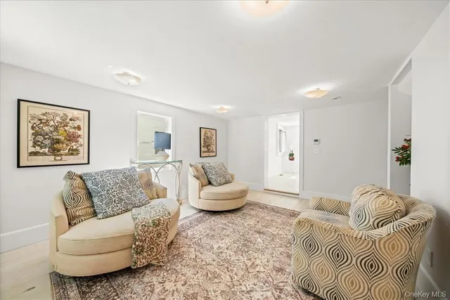 a living room with furniture and a couch