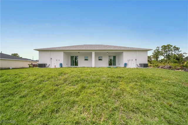 a house view with garden space
