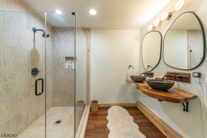 62 Mt Pleasant Road Columbia, NJ 07832 - Photo 12 of 46 a bathroom with a sink and a mirror
