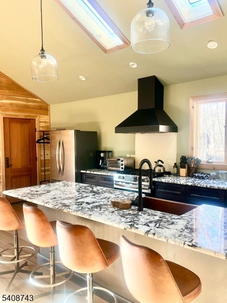 62 Mt Pleasant Road Columbia, NJ 07832 - Photo 34 of 46 a kitchen with stainless steel appliances granite countertop a sink and a stove