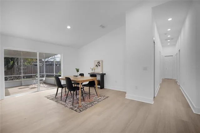 a bathroom with a double vanity sink and mirror