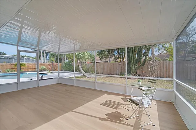 a view of small space with racks on the wall