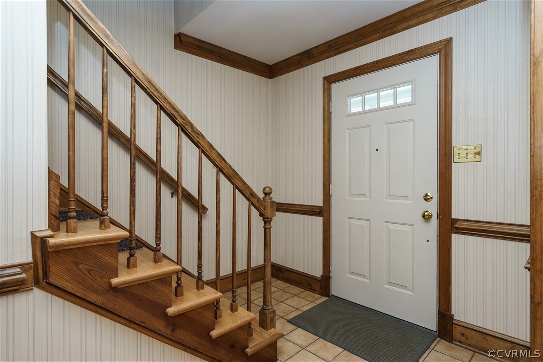 12901 Rivers Bend Road Chester, VA 23836 - Photo 4 of 29 a view of staircase with railing and a window
