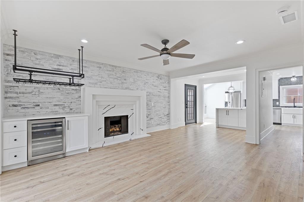 120 Mt Vernon Circle Atlanta, GA 30338 - Photo 6 of 44 a view of a kitchen with furniture and a fireplace