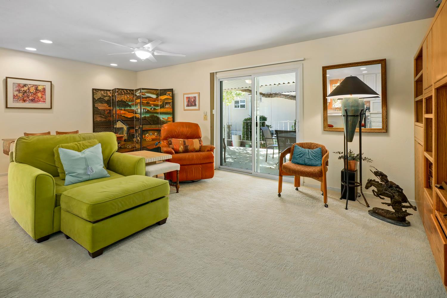 1330 Calaveritas Road, Unit 62 San Andreas, CA 95249 - Photo 15 of 47 a living room with furniture and a flat screen tv