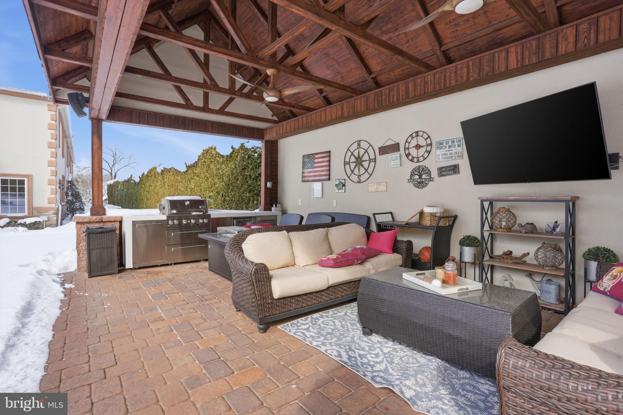 1066 Washington Crossing Road Washington Crossing, PA 18977 - Photo 73 of 92 a living room with furniture and a flat screen tv