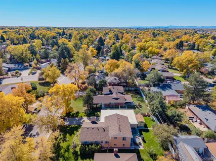 an aerial view of multiple house