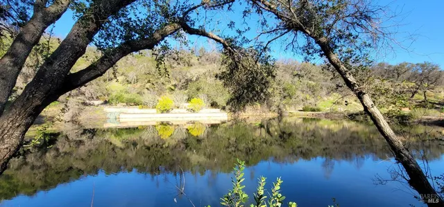 a view of a car with a mountain in the background