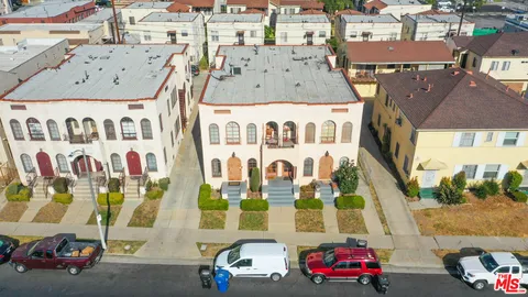 an aerial view of residential building