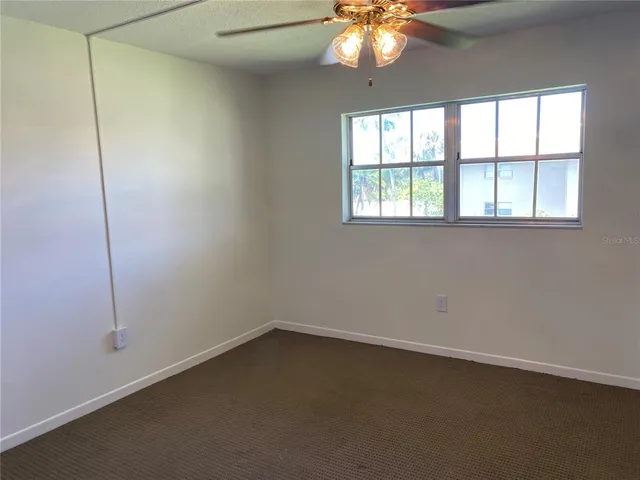 an empty room with a window
