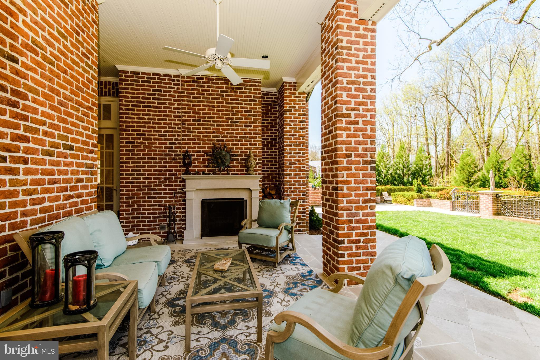 1000 Turkey Run Road McLean, VA 22101 - Photo 39 of 46 Covered Patio with Outdoor Fireplace