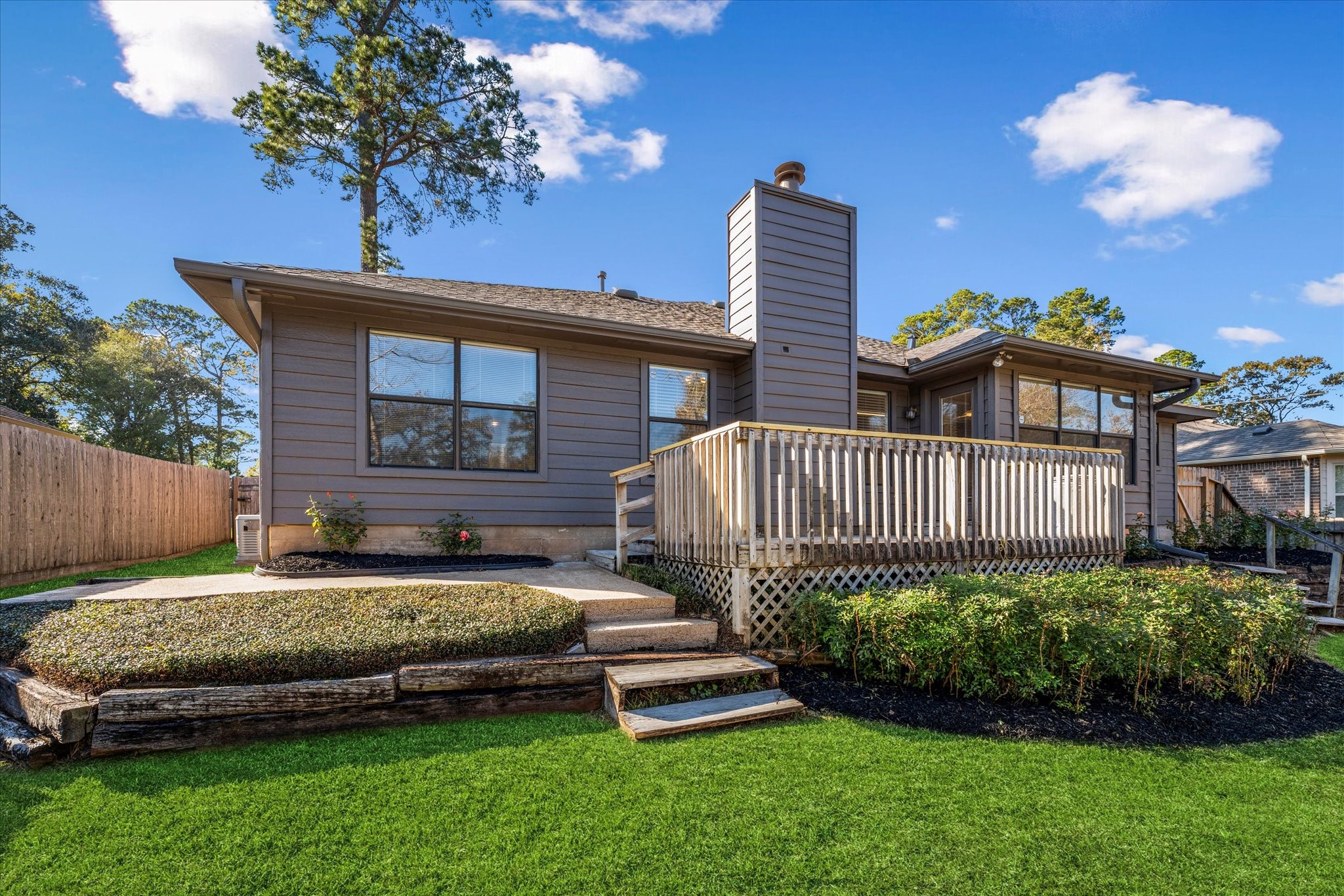 215 Deep Dale Lane Conroe, TX 77304 - Photo 31 of 34 Here's a view of the Backyard deck area