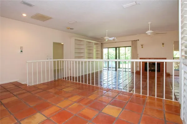 a view of a balcony