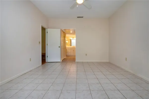 an empty room with a natural light
