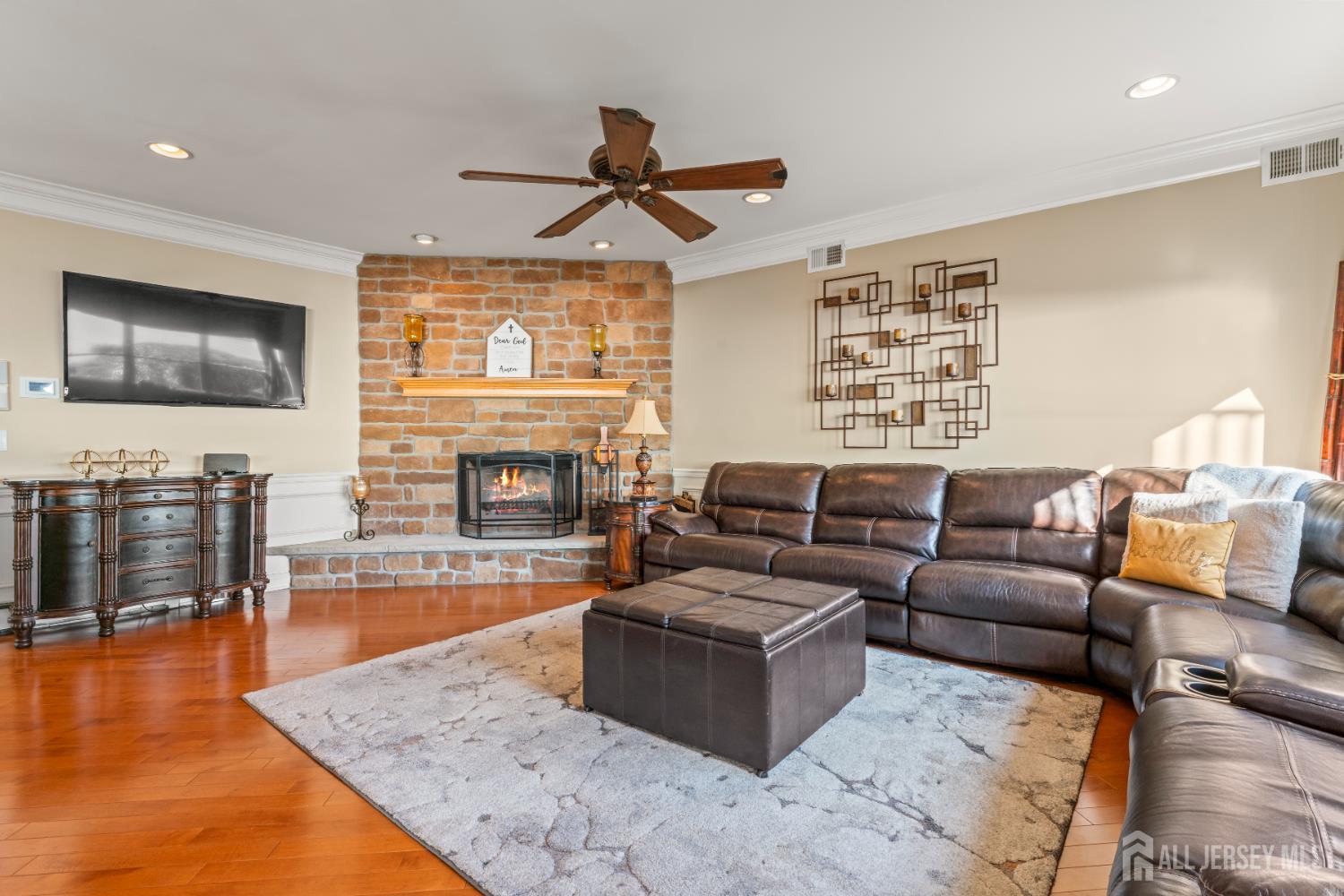 76 Raritan Reach Road South Amboy, NJ 08879 - Photo 41 of 69 a living room with furniture and a flat screen tv