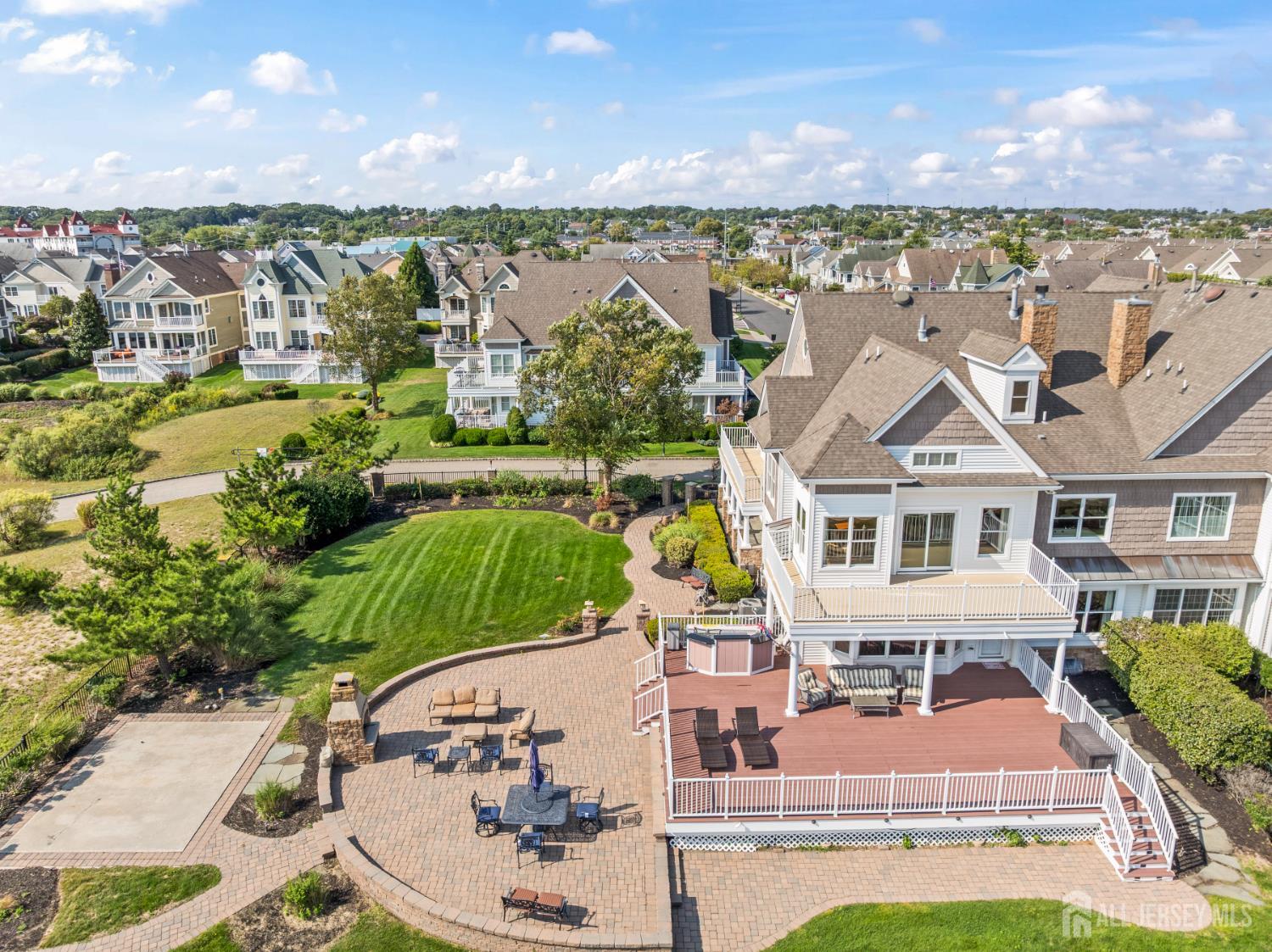 76 Raritan Reach Road South Amboy, NJ 08879 - Photo 9 of 69 an aerial view of residential houses with outdoor space and ocean view