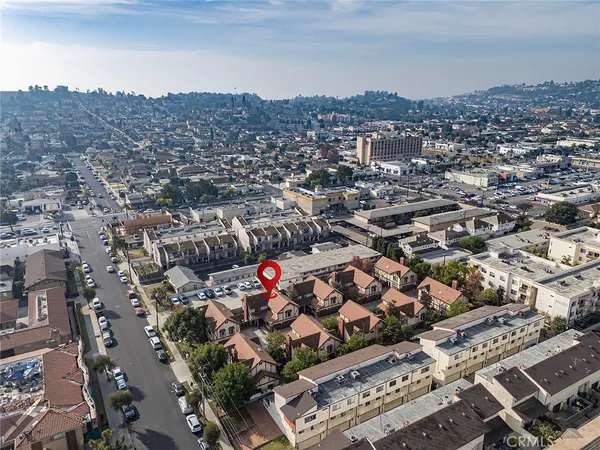 an aerial view of city
