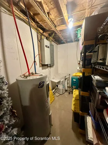 a view of a bench in a backyard