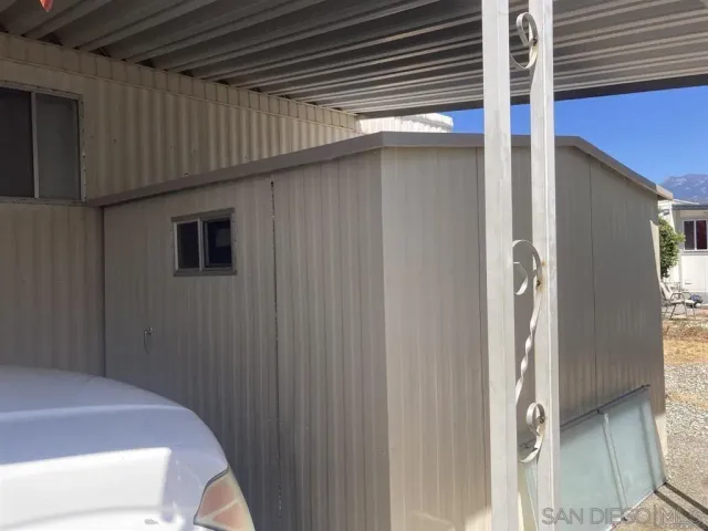 a balcony view with an outdoor space
