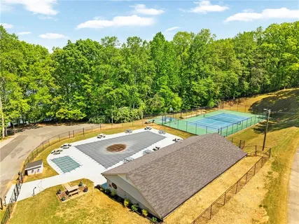 an aerial view of lake residential house with outdoor space
