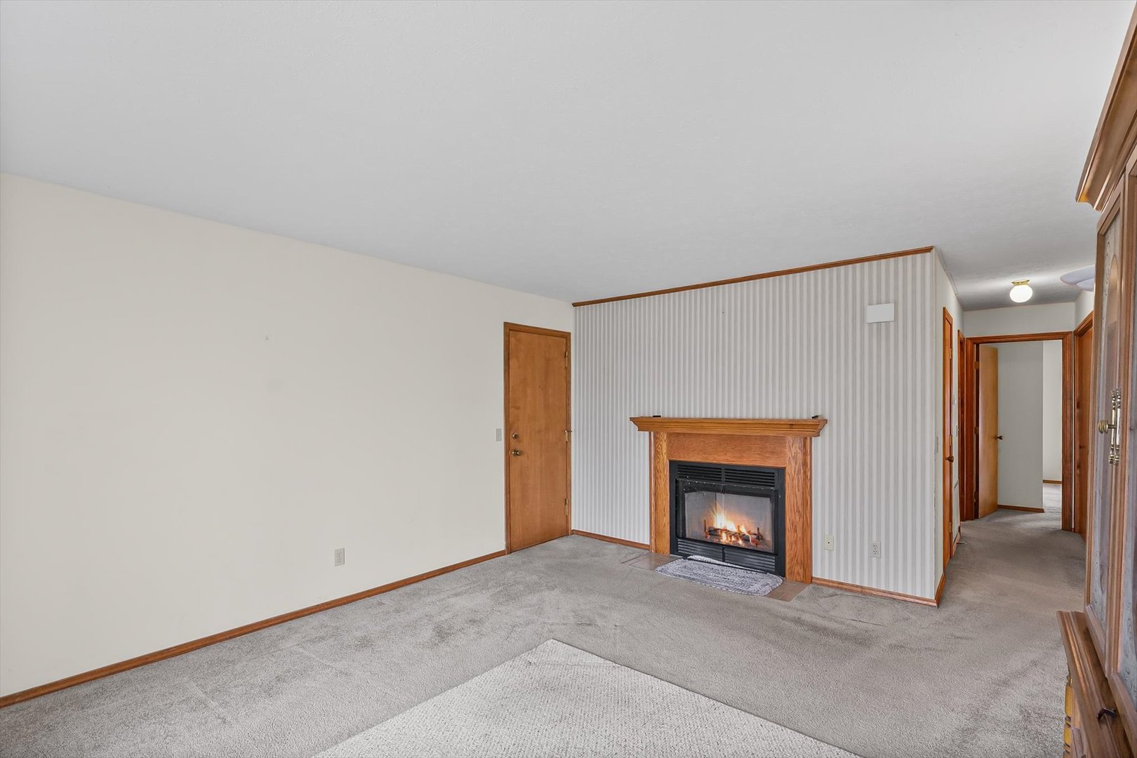2016 Tracy Drive, Unit 3 Saybrook, IL 61770 - Photo 10 of 29 a view of an empty room with a fireplace and a window