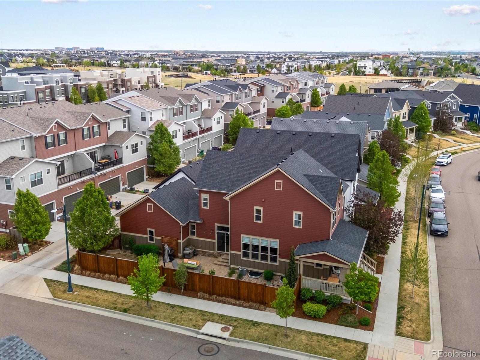 5446 Uinta Way Denver, CO 80238 - Photo 43 of 49 an aerial view of multiple houses with a city street