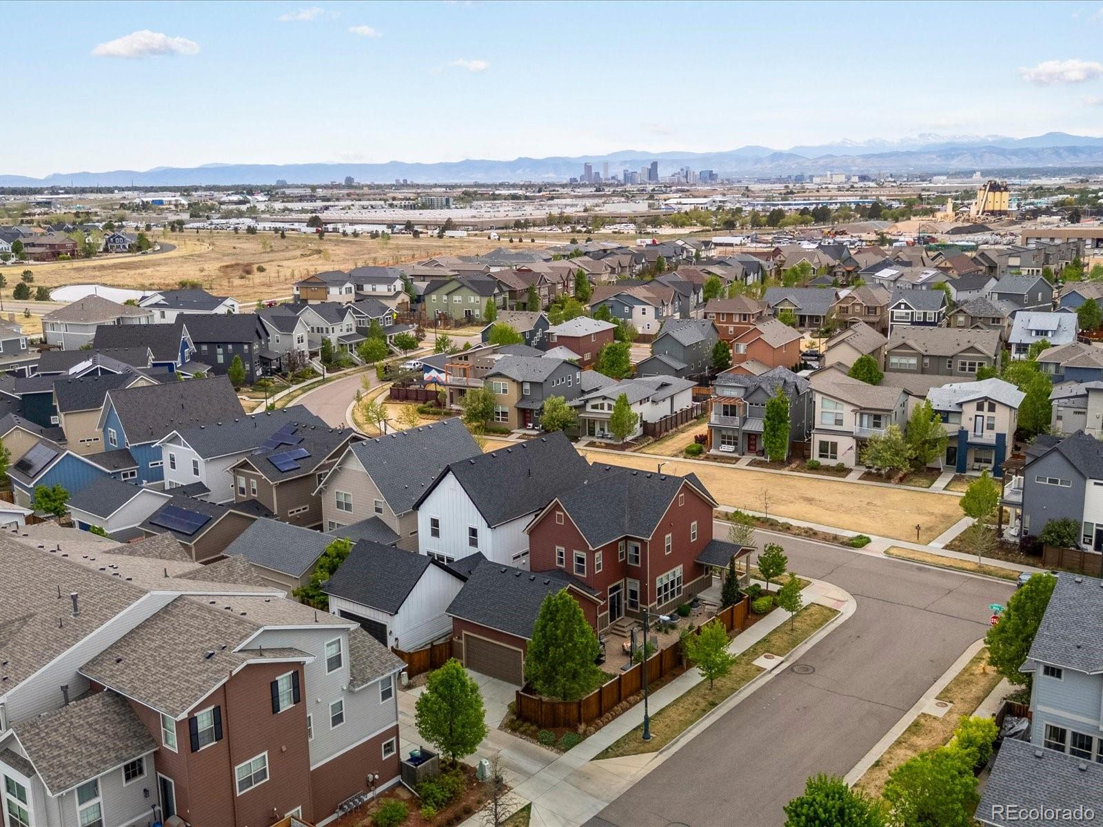 5446 Uinta Way Denver, CO 80238 - Photo 44 of 49 an aerial view of a city with lots of residential buildings