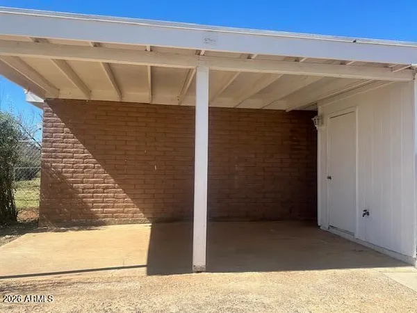a view of a door of the house