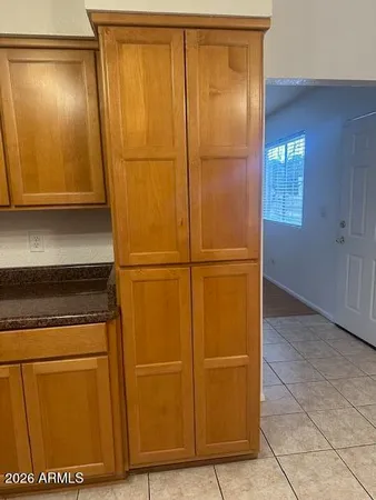 a room with wooden door