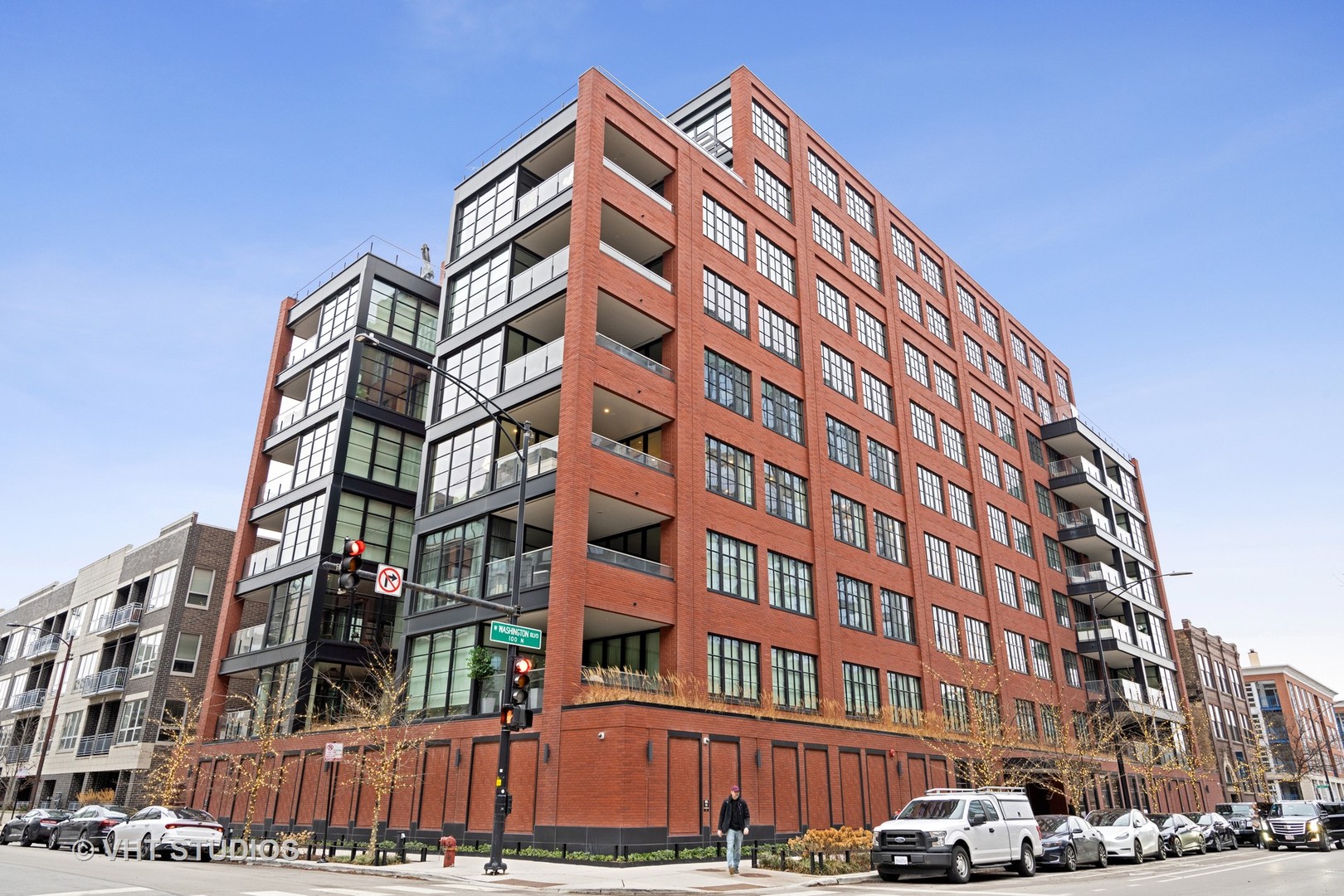 a front view of a building