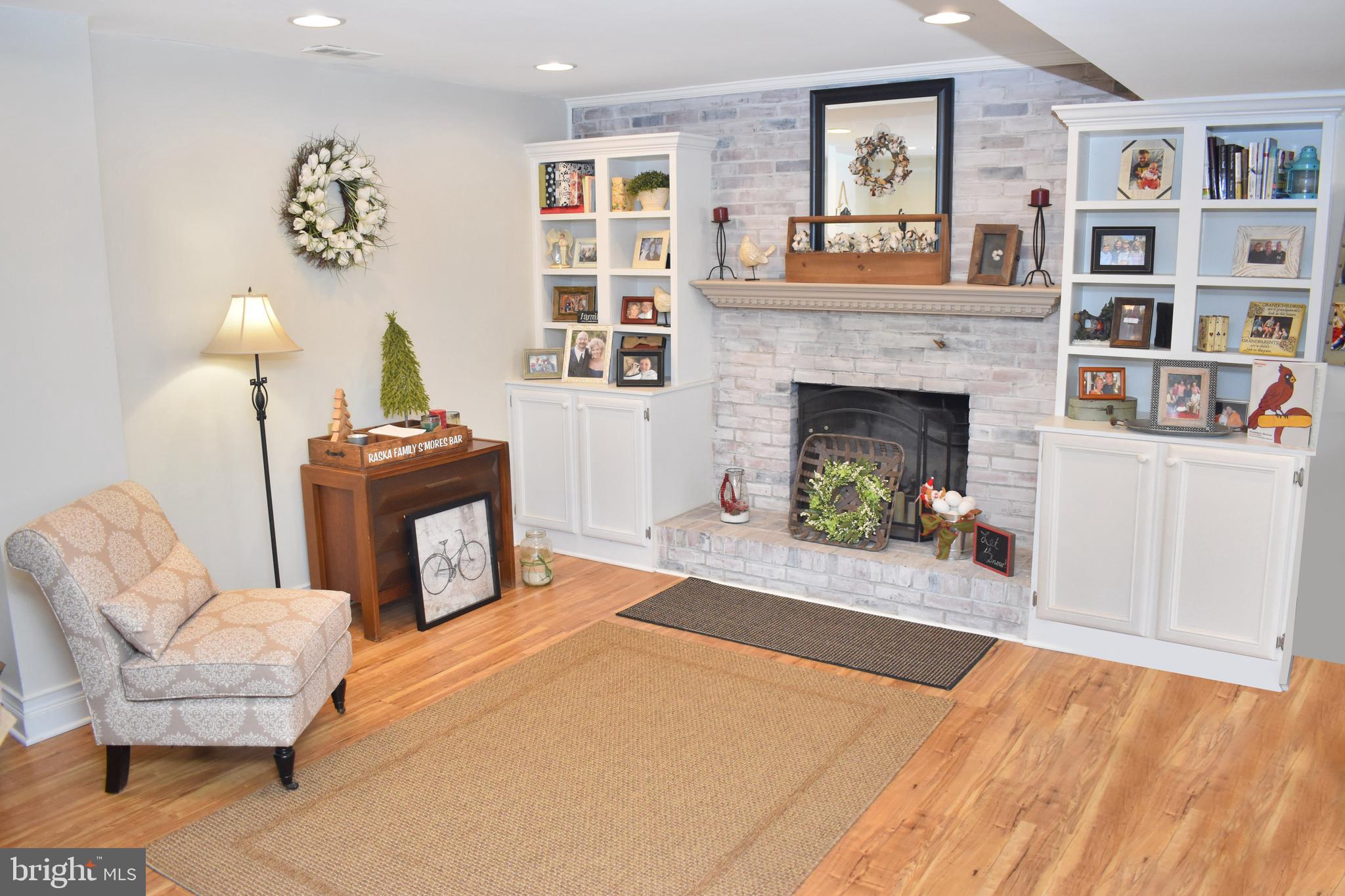 120 Kingbrook Road Linthicum Heights, MD 21090 - Photo 21 of 42 Lower Level Family Room w/ Built-In Bookcases