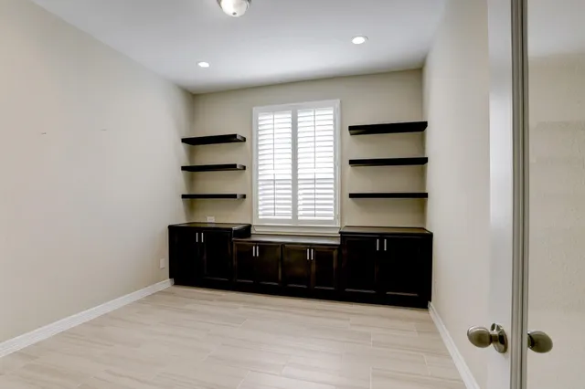 an empty room with a window