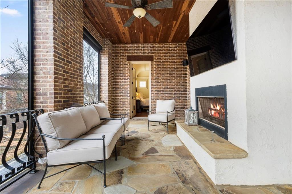 3751 Paces Lookout Circle Southeast Atlanta, GA 30339 - Photo 13 of 39 a living room with furniture and a fireplace