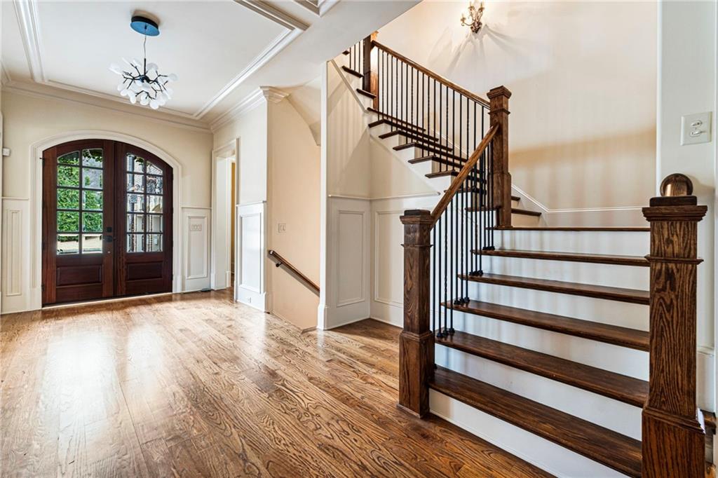 3751 Paces Lookout Circle Southeast Atlanta, GA 30339 - Photo 4 of 39 a view of entryway with wooden floor and a front door