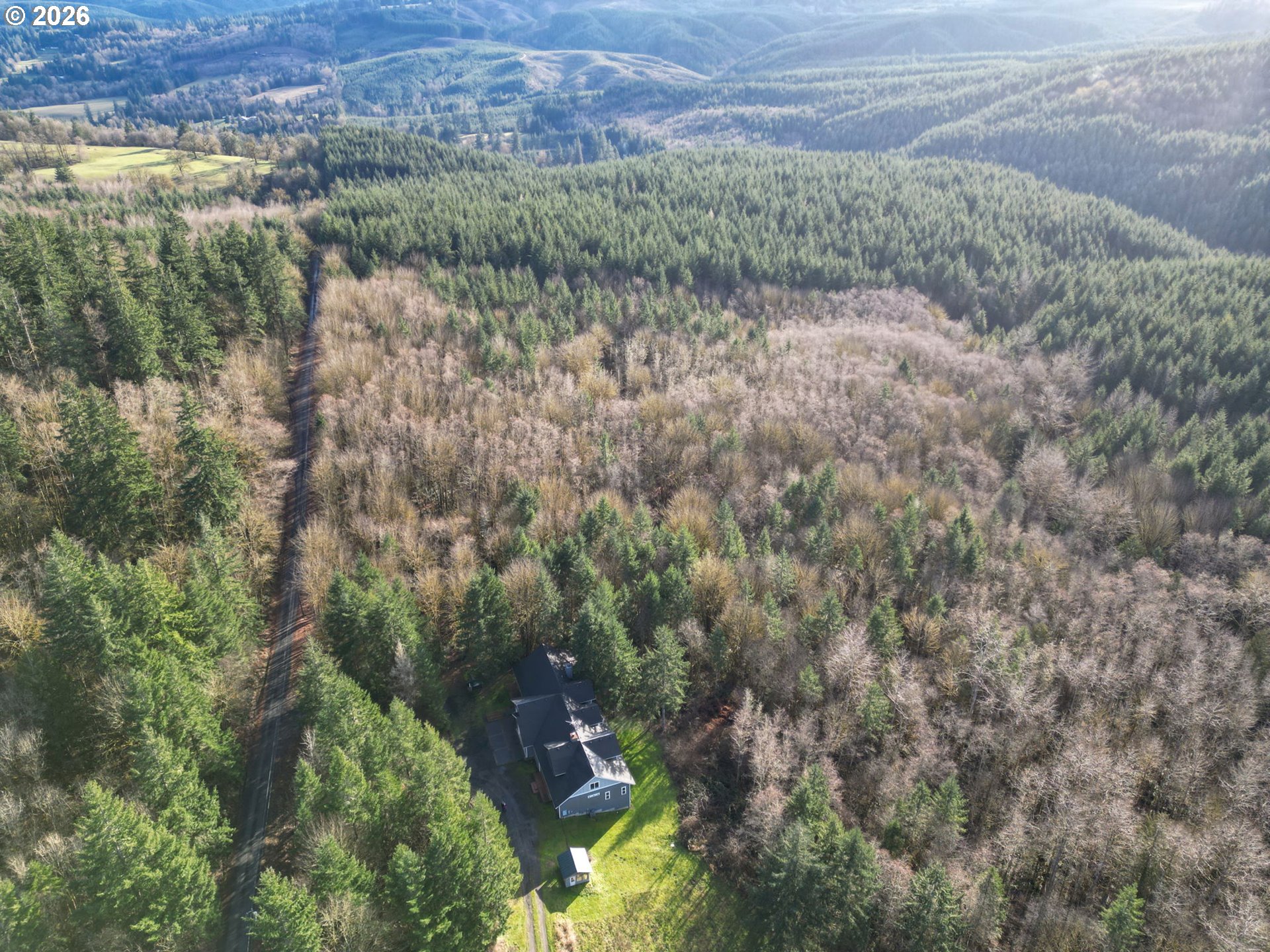 66743 Doetsch Road Deer Island, OR 97054 - Photo 40 of 43 an aerial view of residential house with outdoor space and trees