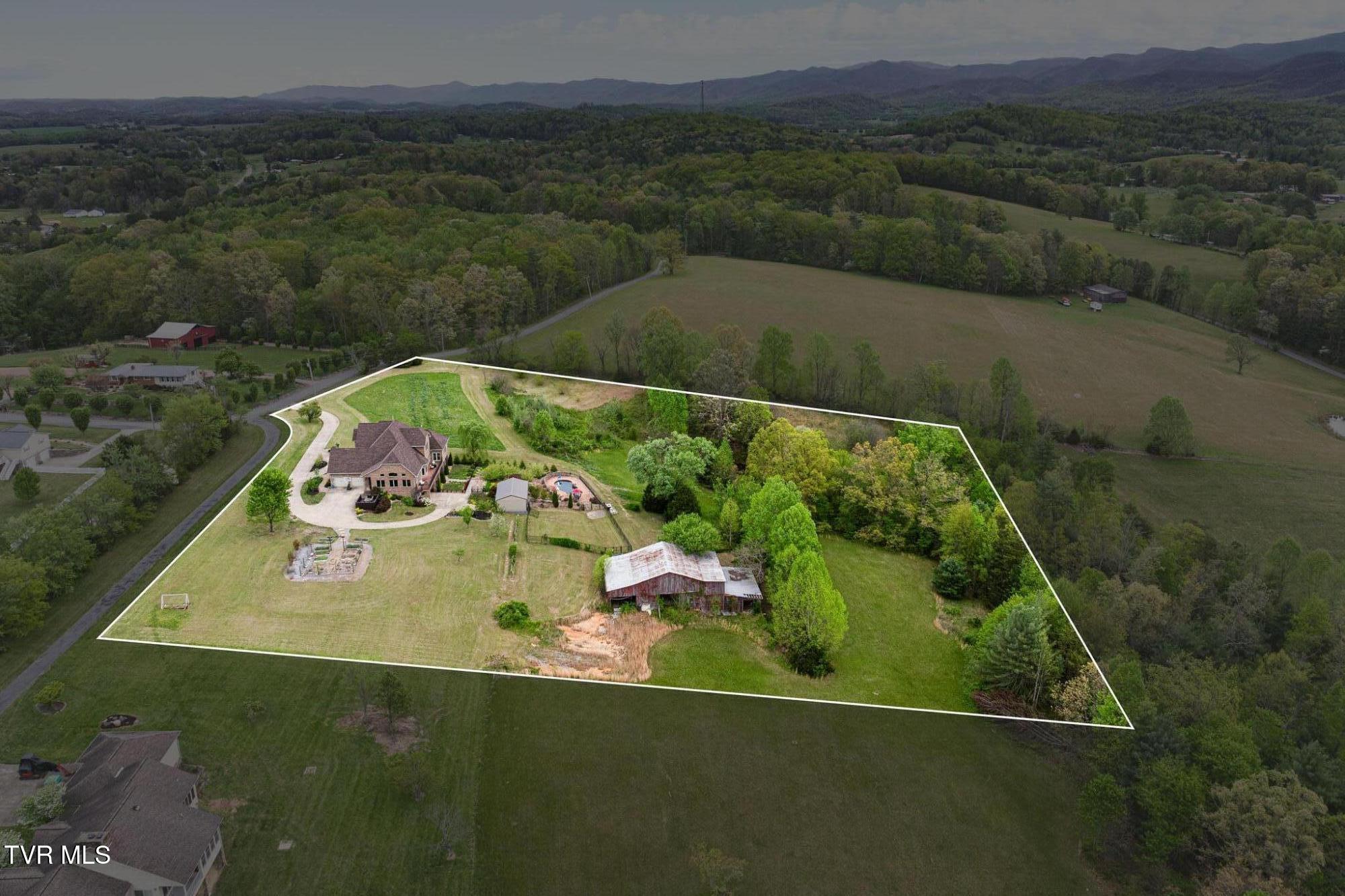 1180 Keller Road Afton, TN 37616 - Photo 3 of 62 Aerial plat with 5+ acres
