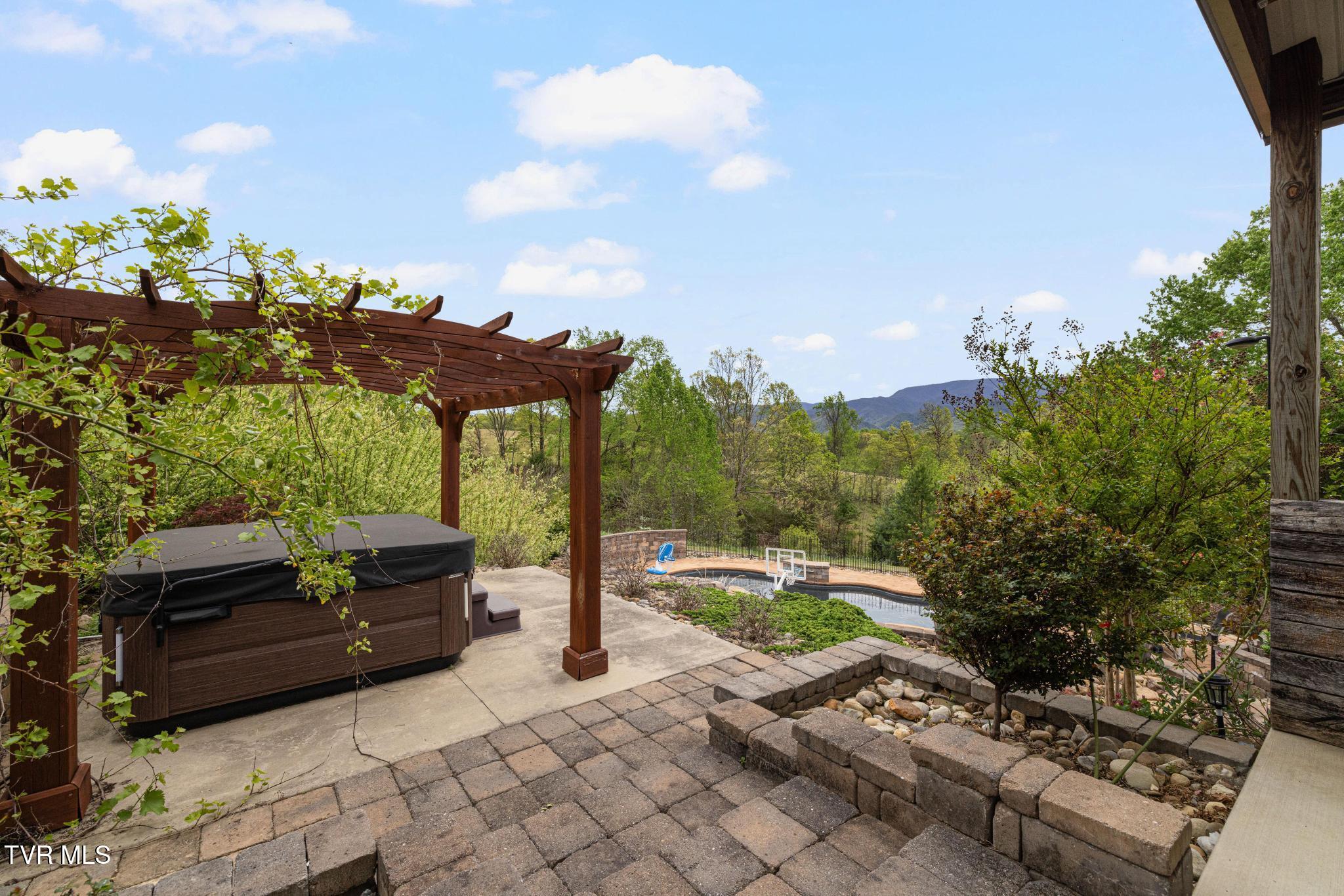 1180 Keller Road Afton, TN 37616 - Photo 49 of 62 Back yard with hot tub and pool